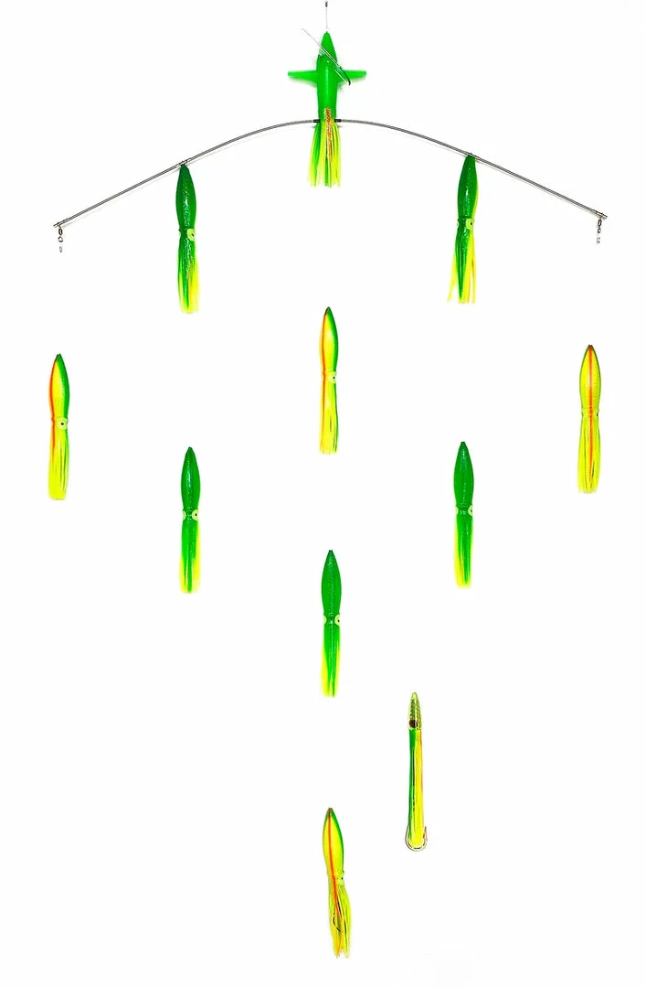 Big Game Sterling Tackle 36" Wide Tracker Spreader Bars - Bulb Squids 2 Big Game Sterling Tackle 36" Wide Tracker Spreader Bars - Bulb Squids