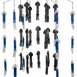 SquidNation Lures Squid Nation 9 Inch 6 Arm Stainless Steel Rubber Squid Dredges