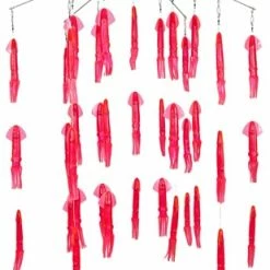 SquidNation Lures Squid Nation 7 Inch 6 Arm Stainless Steel Rubber Squid Dredges