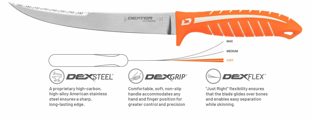 Dexter Russell Dexter Outdoors DEXTREME Dual Edge DX8F 8" Flexible Fillet Knife 2 Dexter Russell Dexter Outdoors DEXTREME Dual Edge DX8F 8" Flexible Fillet Knife