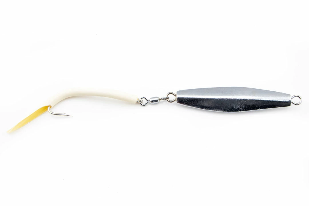 White Water Outfitters Lures Diamond Jigs W/ Tube Tails 5 White Water Outfitters Lures Diamond Jigs W/ Tube Tails