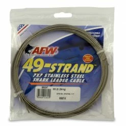 American Fishing Wire AFW 49 Strand Stainless Steel Cable Leader Material - 30 Ft. Coils Terminal Tackle