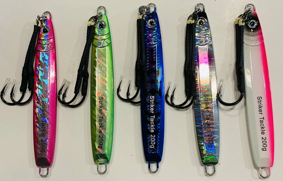 Striker Offshore Tackle Lures Striker Vertical V-Blade 200g Jigs 3 Striker Offshore Tackle Lures Striker Vertical V-Blade 200g Jigs